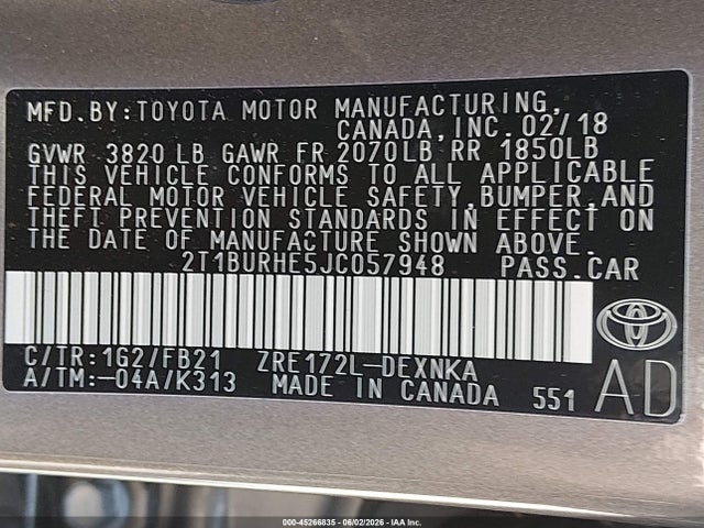 Toyota Corolla Le