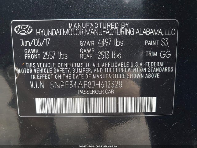 Hyundai SONATA Sel