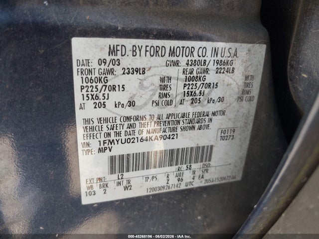 Ford Escape Xls