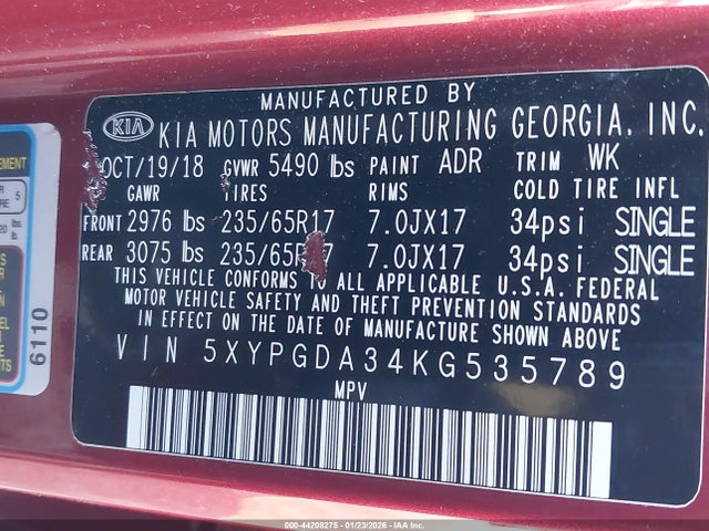 Kia Sorento 2.4l Lx