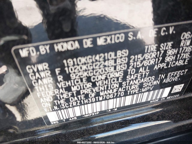 Honda HR-V 2wd Lx