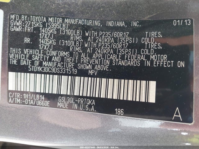Toyota Sienna Xle V6 8 Passenger