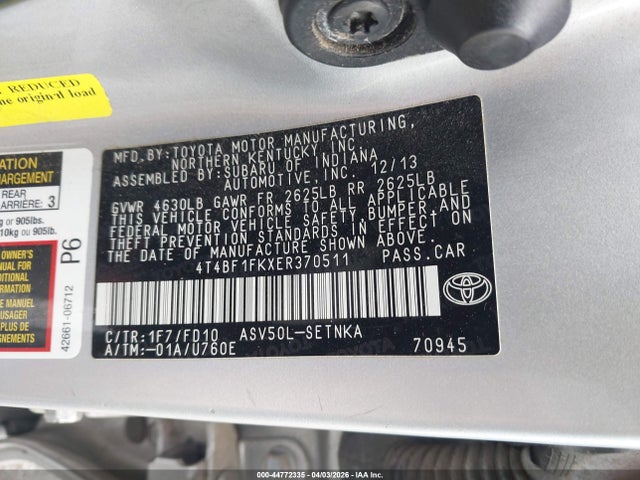 Toyota Camry Le