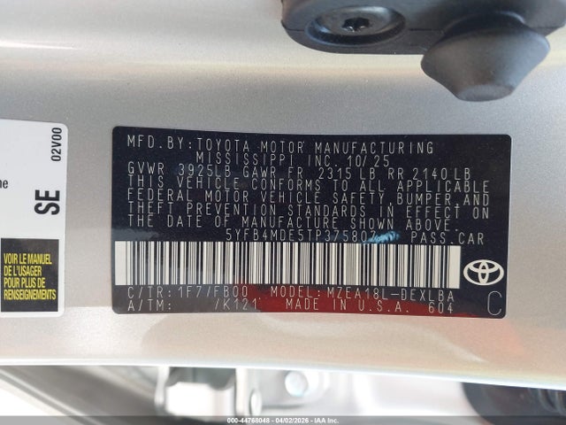Toyota Corolla Le