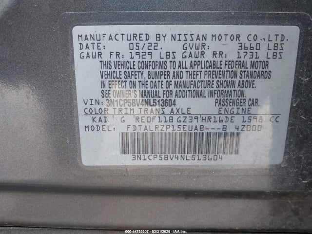 Nissan Kicks S Xtronic Cvt