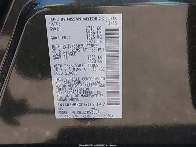 Nissan Pathfinder Platinum