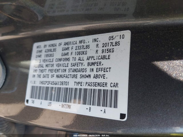 Honda Accord 2.4 Lx-p