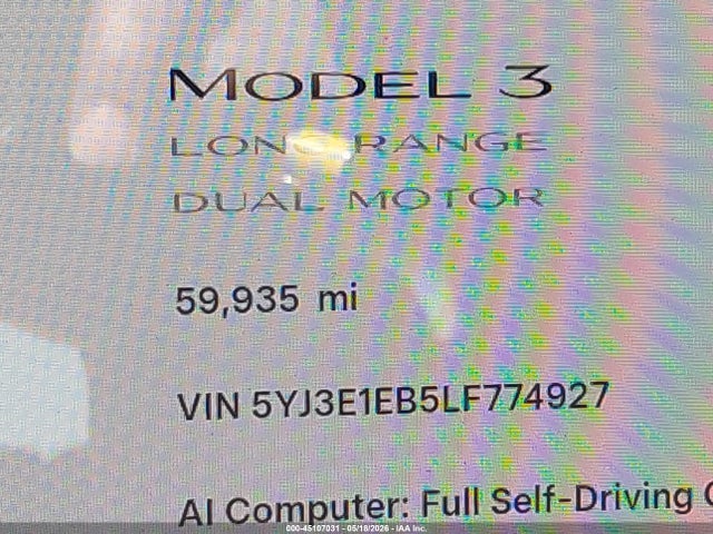 Tesla Model 3 Long Range Dual Motor All-wheel Drive