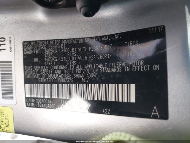Toyota Sienna Le 8 Passenger