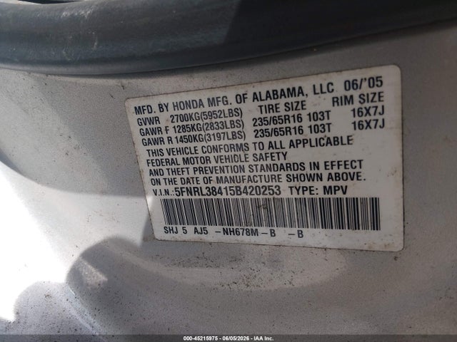 Honda Odyssey Ex