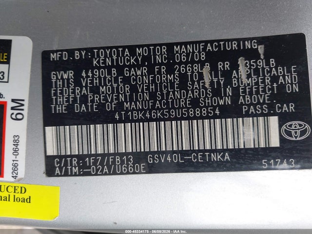 Toyota Camry Le V6