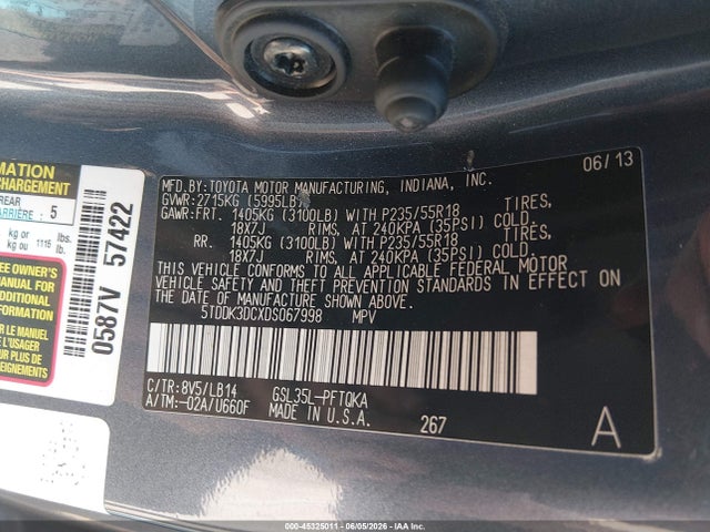 Toyota Sienna Xle 7 Passenger