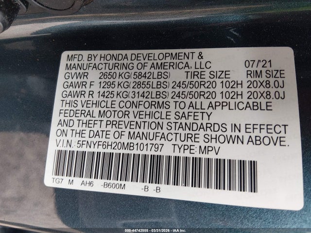 Honda Pilot Awd Special Edition