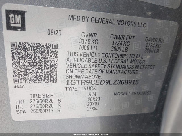 GMC Sierra 1500 4wd  Standard Box Elevation