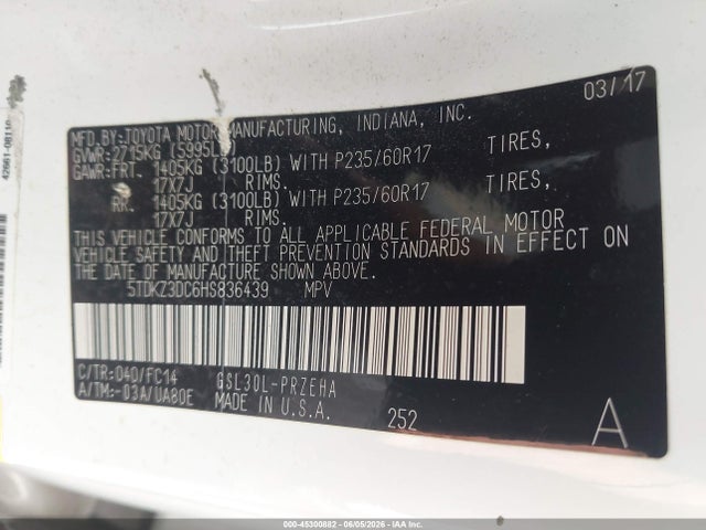 Toyota Sienna Le 8 Passenger