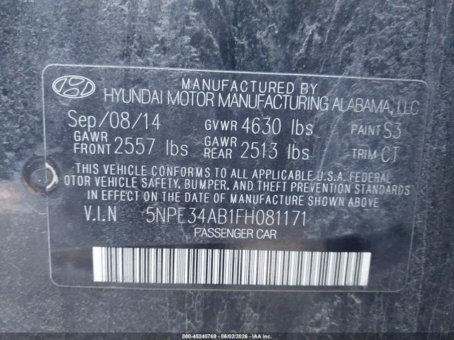 Hyundai SONATA Sport 2.0t