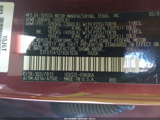 Toyota Tundra Sr5 4.7l V8