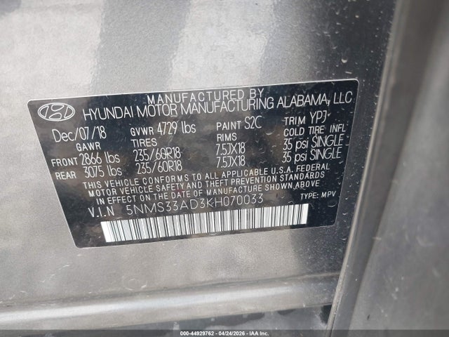 Hyundai SANTA FE Sel Plus