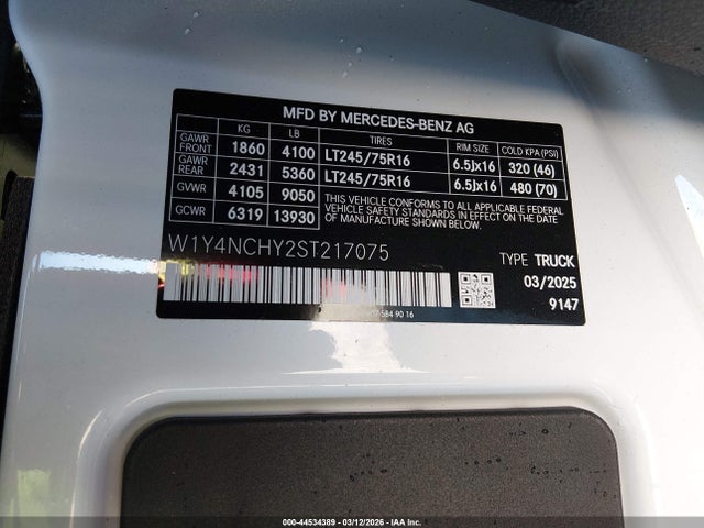 Mercedes-Benz Sprinter 2500 High Roof 4-cyl Diesel Ho