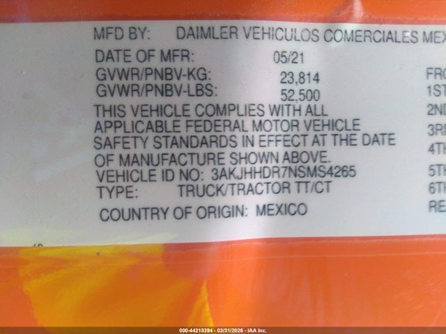 Freightliner New Cascadia 126