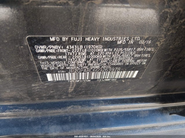 Subaru Crosstrek 2.0i Premium