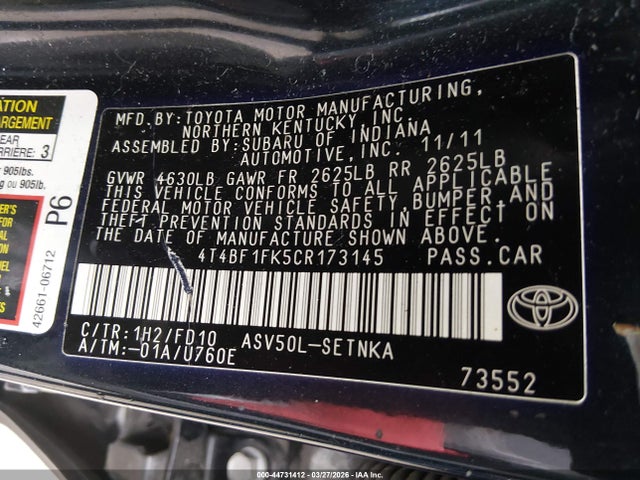 Toyota Camry Le