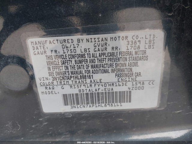 Nissan Versa 1.6 S