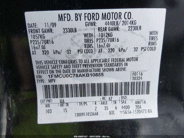 Ford Escape Xls
