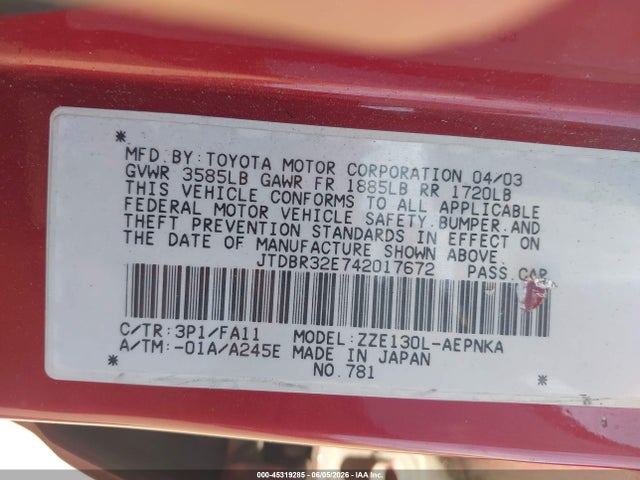 Toyota Corolla Le