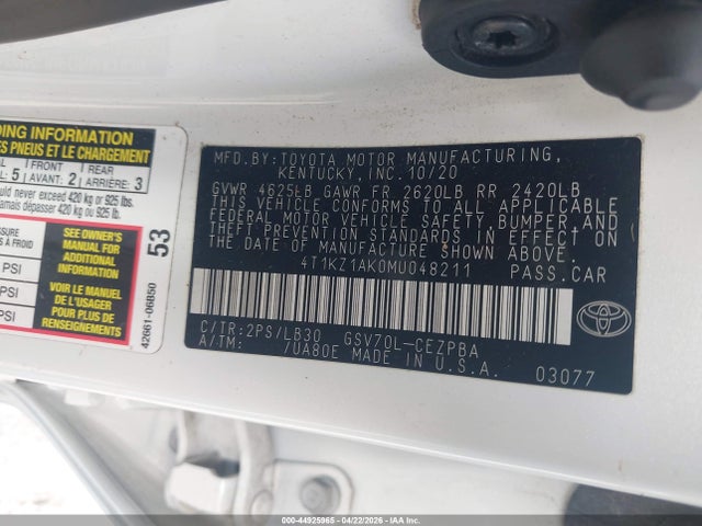 Toyota Camry Xse V6