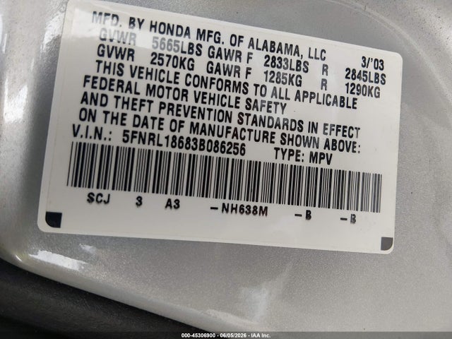 Honda Odyssey Ex