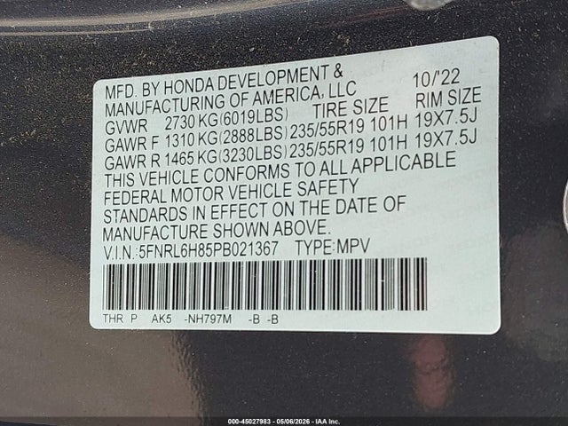 Honda Odyssey Touring