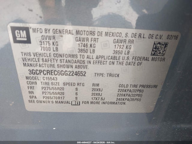 Chevrolet Silverado 1500 1lt