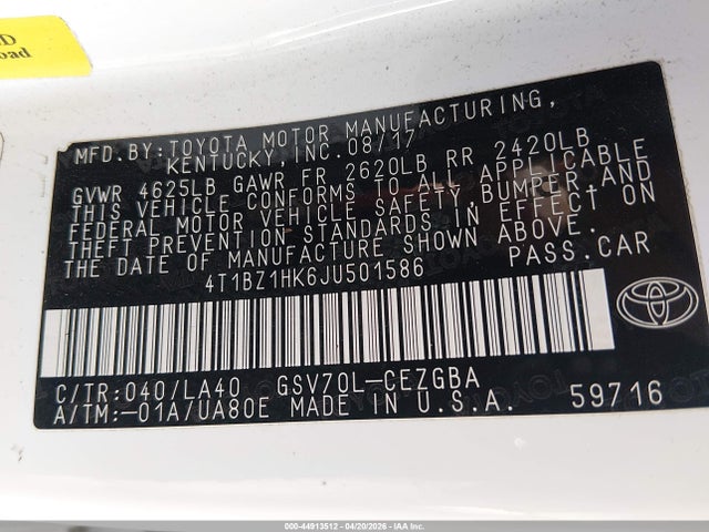 Toyota Camry Xle V6