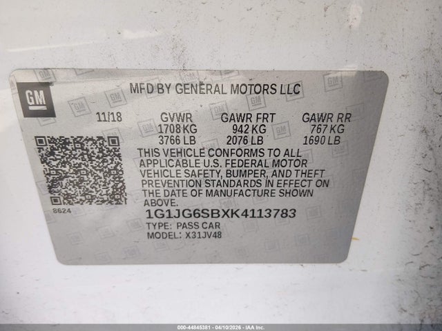 Chevrolet Sonic Lt Auto