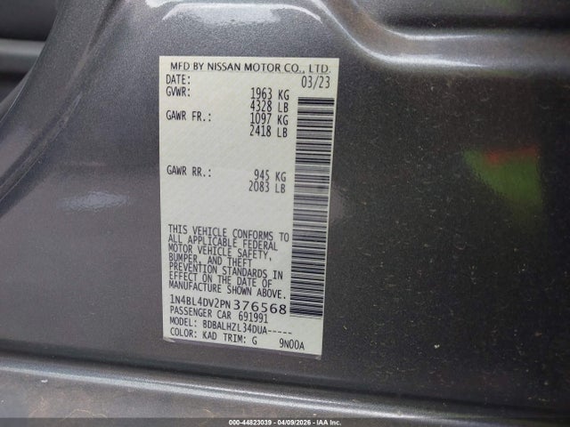Nissan Altima Sv Fwd