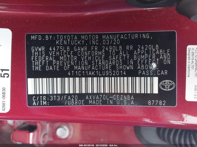 Toyota Camry Le