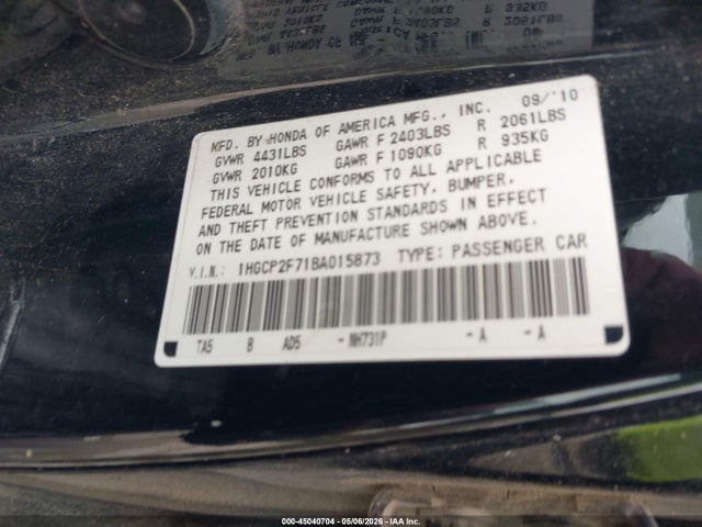 Honda Accord 2.4 Ex
