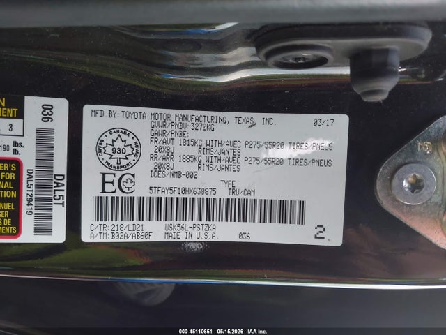 Toyota Tundra Platinum 5.7l V8