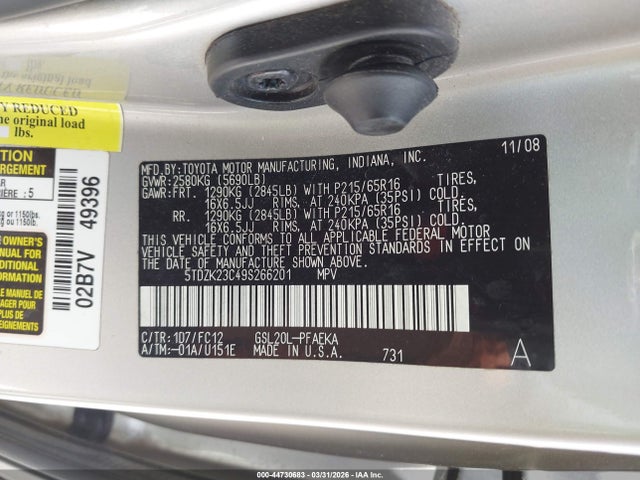 Toyota Sienna Le