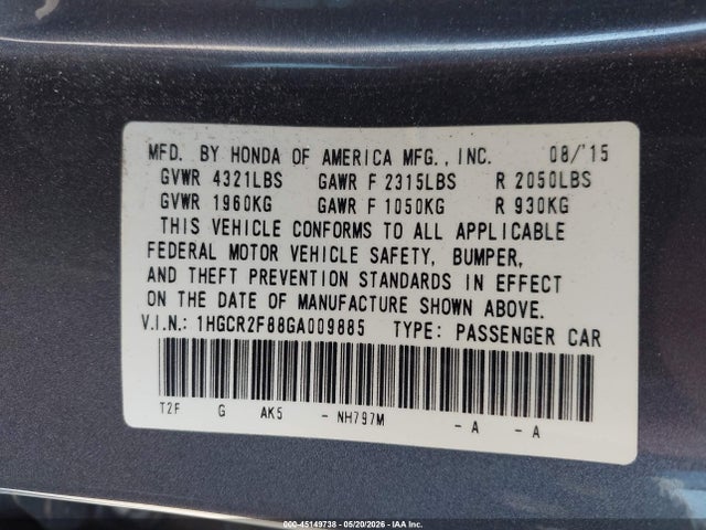 Honda Accord Ex-l