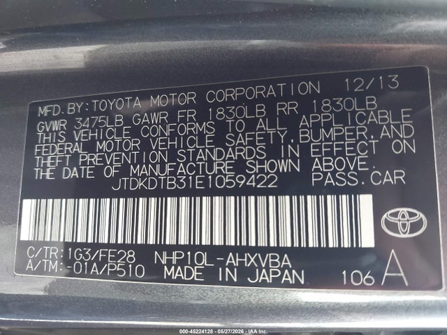 Toyota Prius c One