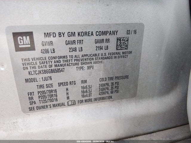 Chevrolet Trax 1ls