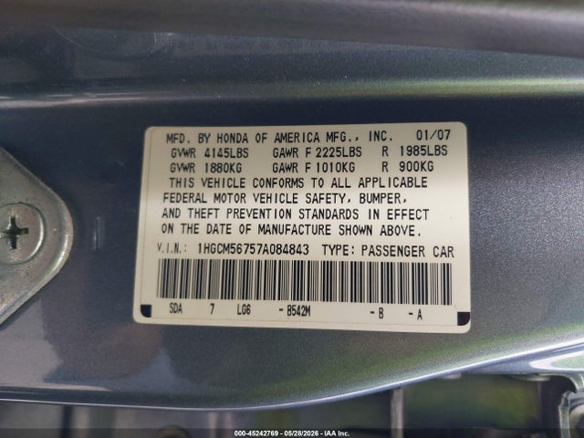 Honda Accord 2.4 Ex