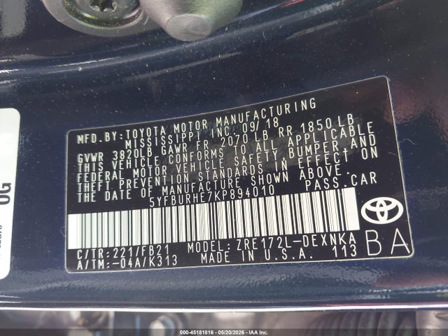Toyota Corolla Le