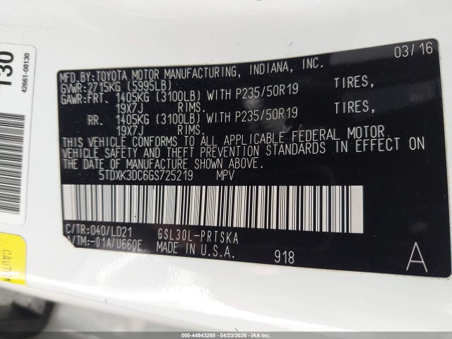 Toyota Sienna Se Premium 8 Passenger