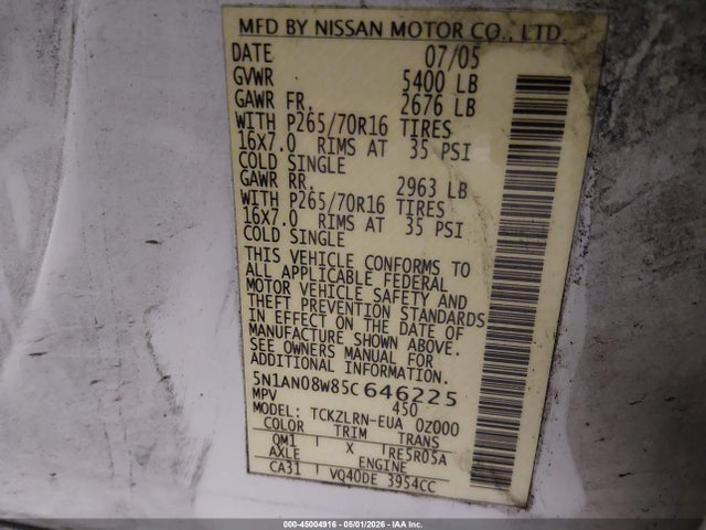 Nissan Xterra S