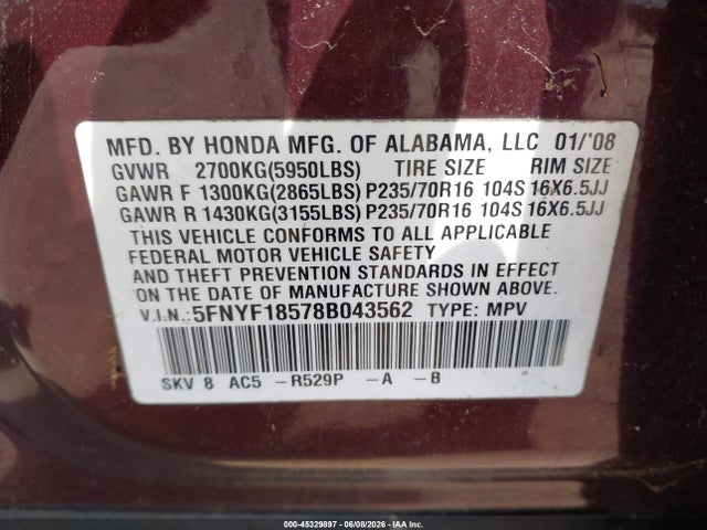 Honda Pilot Ex-l
