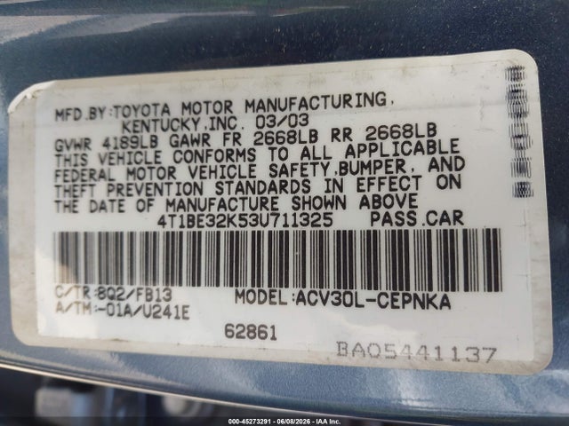 Toyota Camry Le