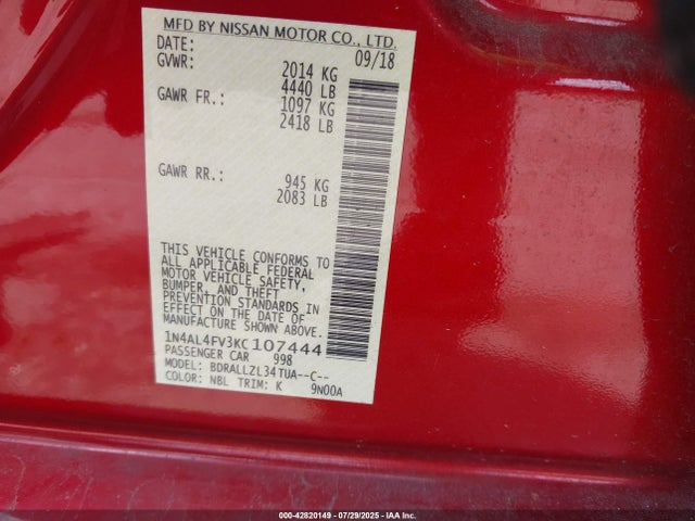 Nissan Altima 2.0 Edition One